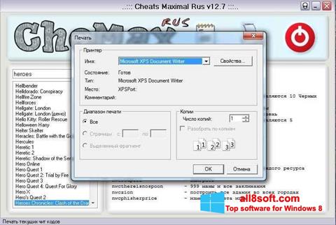 Screenshot CheMax Windows 8