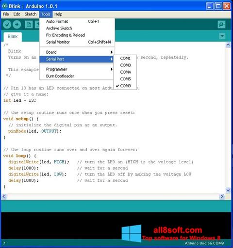 Screenshot Arduino Windows 8