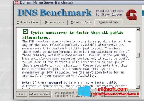 Screenshot DNS Benchmark Windows 8