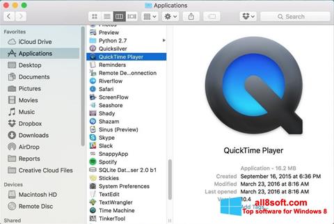 Screenshot QuickTime Pro Windows 8