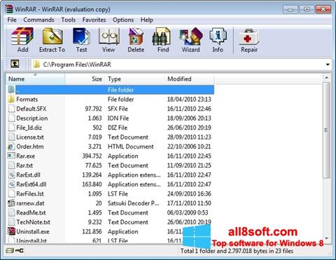 Screenshot WinRAR Windows 8
