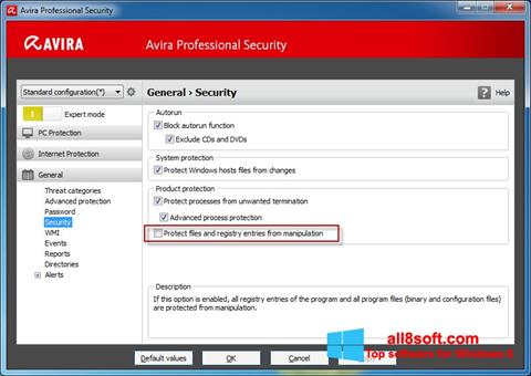 Screenshot Avira Professional Security Windows 8