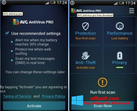 Screenshot AVG AntiVirus Pro Windows 8