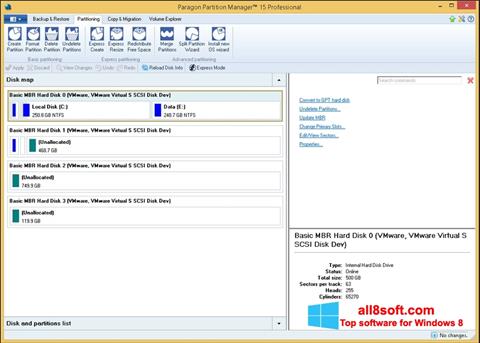 Screenshot Paragon Partition Manager Windows 8