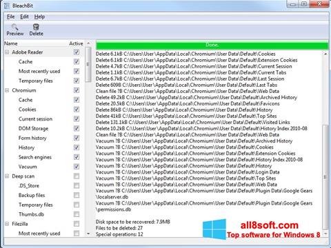 Screenshot BleachBit Windows 8